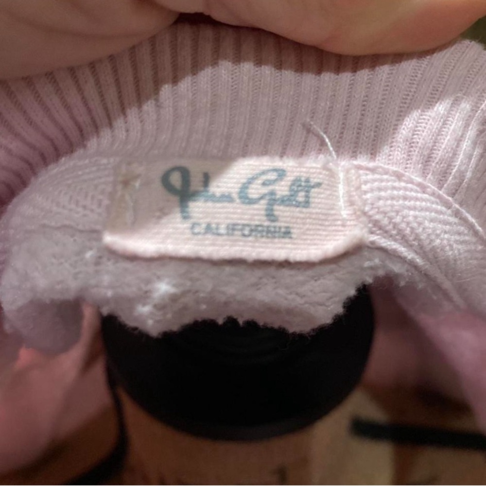 John Galt Y2K Retro Women's MED Sweatshirt Crewneck PAC Sun Pink - Picture 4 of 4